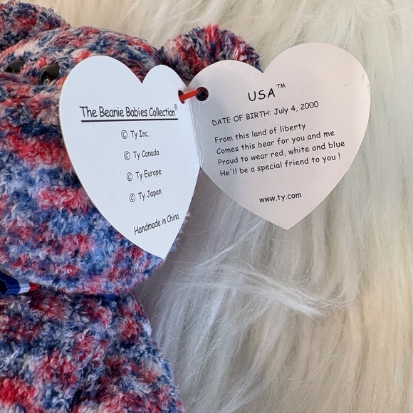 Ty Multicolor Plush Bear USA 🇺🇸 - Picture 4 of 5